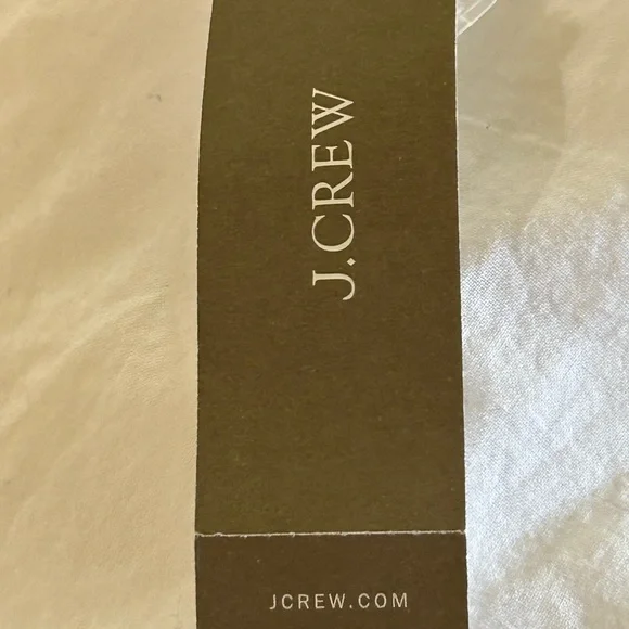 NWT- J.Crew One-Shoulder White Linen Tie-Shoulder Shift Dress - Picture 8 of 10